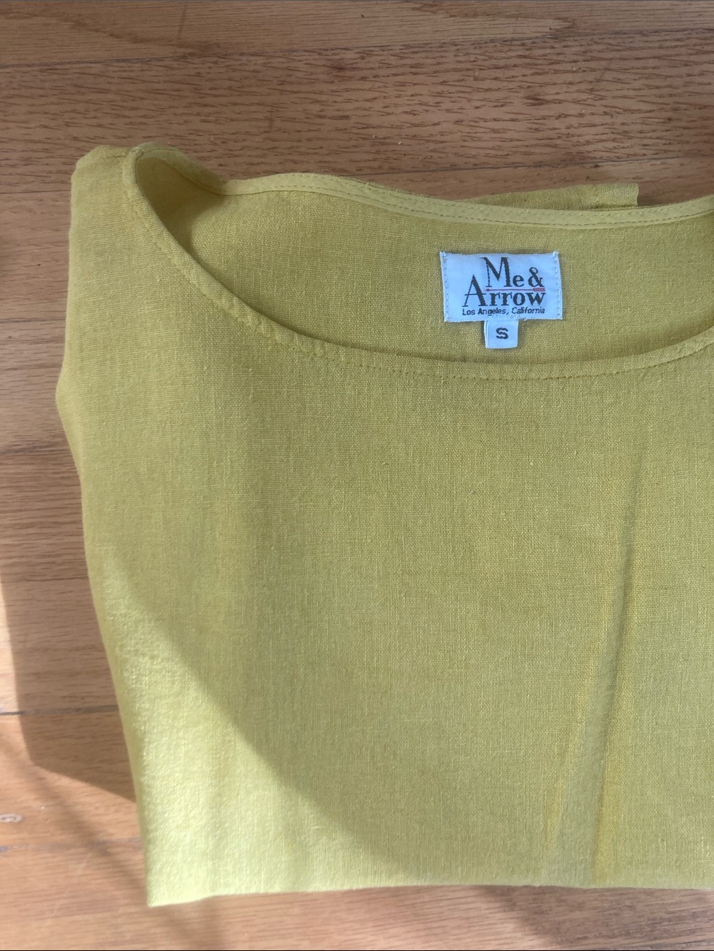 Boxy Crop Top in Mustard Yellow - Women's Casual Tee